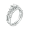 Thumbnail Image 2 of Previously Owned - 3/4 CT. T.W. Princess-Cut Diamond Three Stone Bridal Set in 10K White Gold