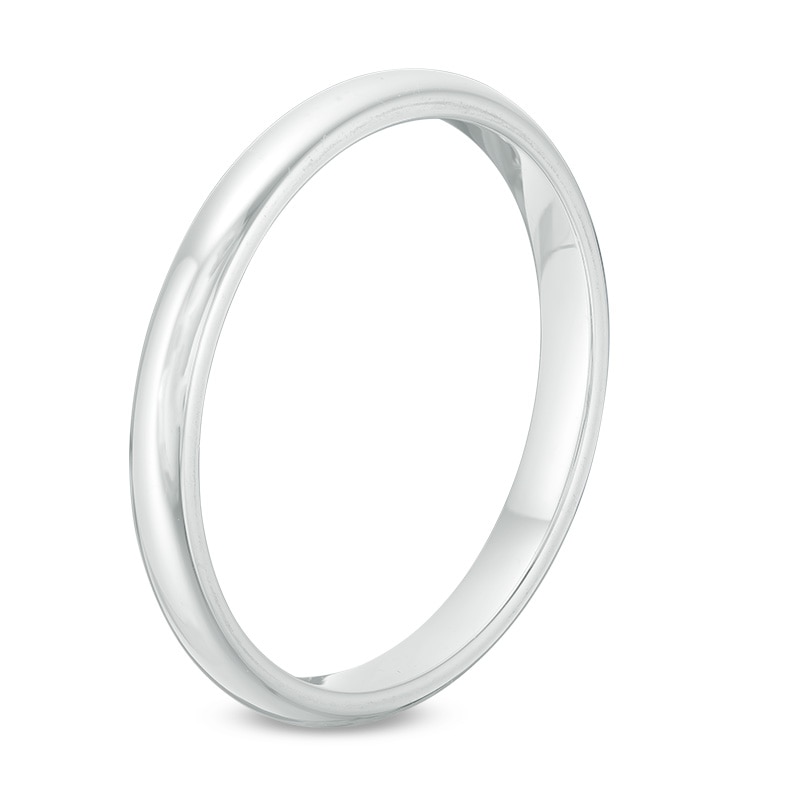 Main Image 2 of Previously Owned - 2.0mm Comfort-Fit Wedding Band in 14K White Gold