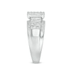 Thumbnail Image 4 of Previously Owned - 1/2 CT. T.W. Baguette and Round Composite Diamond Rectangle Engagement Ring in 10K White Gold