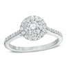 Thumbnail Image 1 of Previously Owned - 3/4 CT. T.W. Multi-Diamond Double Frame Engagement Ring in 14K White Gold