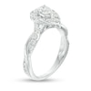 Thumbnail Image 3 of Previously Owned - 7/8 CT. T.W. Pear-Shaped Diamond Frame Twist Shank Engagement Ring in 10K White Gold