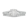 Thumbnail Image 4 of Previously Owned - 1 CT. T.W. Diamond Frame Vintage-Style Bridal Set in 14K White Gold