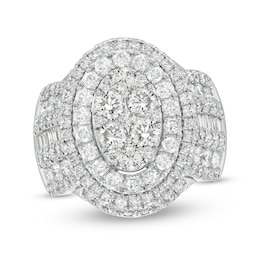 Previously Owned - 4 CT. T.W. Composite Diamond Oval Frame Engagement Ring in 10K White Gold