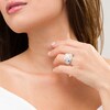Thumbnail Image 2 of Previously Owned - 2 CT. T.W. Princess-Cut Composite Diamond Double Frame Engagement Ring in 10K White Gold