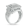 Thumbnail Image 3 of Previously Owned - 2 CT. T.W. Princess-Cut Composite Diamond Double Frame Engagement Ring in 10K White Gold