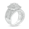Thumbnail Image 3 of Previously Owned - 1-1/3 CT. T.W. Composite Diamond Cushion Frame Vintage-Style Bridal Set in 10K White Gold
