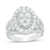 Thumbnail Image 1 of Previously Owned - 2 CT. T.W. Composite Diamond Oval Frame Vintage-Style Engagement Ring in 10K White Gold