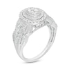 Thumbnail Image 2 of Previously Owned - 1/2 CT. T.W. Composite Diamond Frame Vintage-Style Scallop Edge Engagement Ring in 10K White Gold