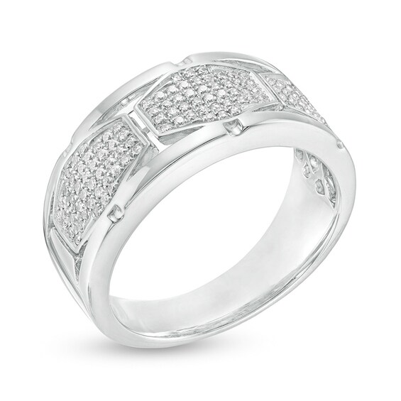 Previously Owned - 3/8 CT. T.w. Composite Diamond Open Shank Ring in 10K White Gold