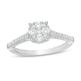 Previously Owned - 1/2 CT. T.W. Composite Diamond Engagement Ring in 14K White Gold