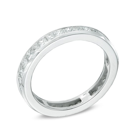 Previously Owned - 1 CT. T.w. Princess-Cut Diamond Eternity Channel Set Wedding Band in 14K White Gold