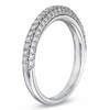Thumbnail Image 3 of Previously Owned - Vera Wang Love Collection 1/2 CT. T.W. Diamond Three Row Anniversary Band in 14K White Gold