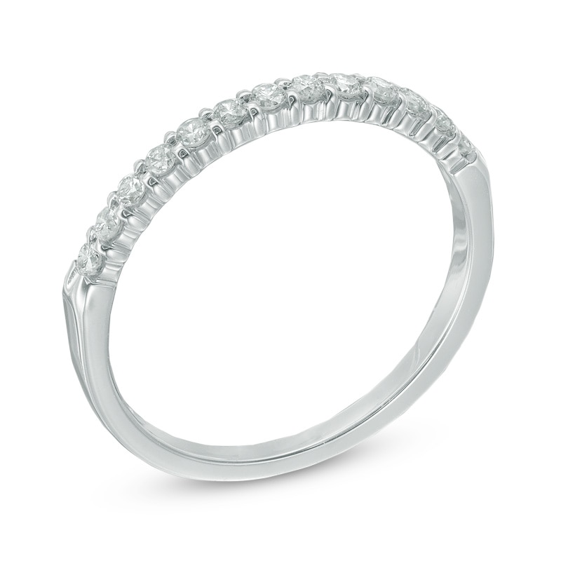 Main Image 2 of Previously Owned - 1/4 CT. T.W.  Diamond Band in 14K White Gold (I/SI2)