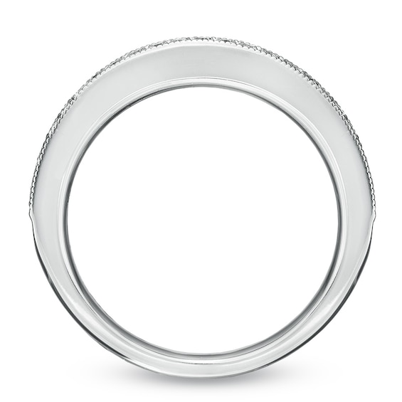 Previously Owned - Vera Wang Love Collection 1/5 CT. T.w. Diamond Milgrain Wedding Band in 14K White Gold