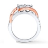 Thumbnail Image 2 of Previously Owned - Ever Us® 3/4 CT. T.W. Two-Stone Diamond Swirl Band in 14K Two-Tone Gold