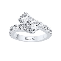 Previously Owned - Ever Us® 3 CT. T.W. Two-Stone Diamond Bypass Ring in 14K White Gold
