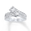 Thumbnail Image 3 of Previously Owned - Ever Us® 3 CT. T.W. Two-Stone Diamond Bypass Ring in 14K White Gold