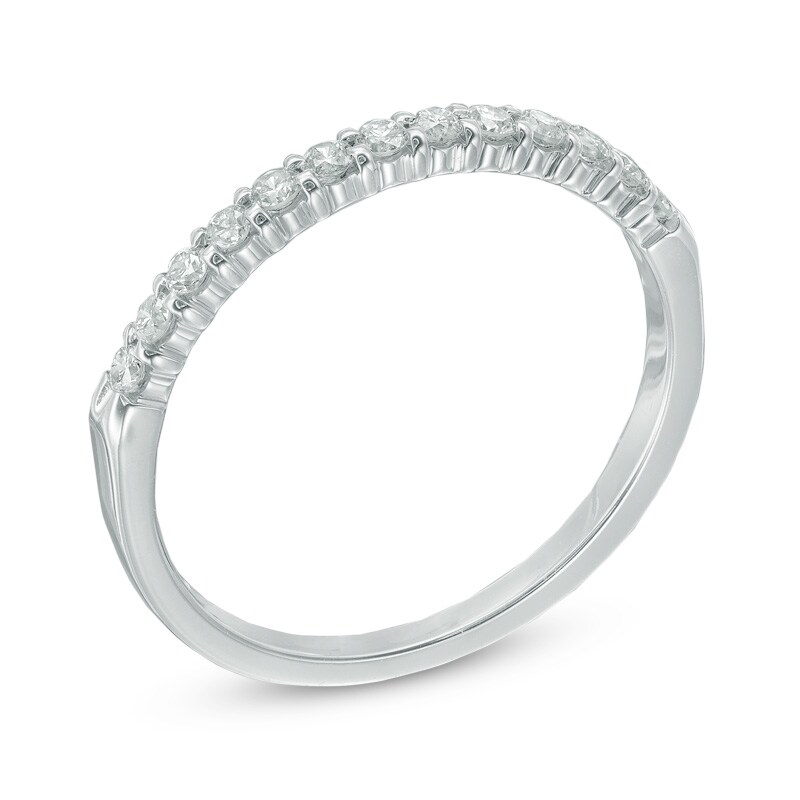 Main Image 2 of Previously Owned - 1/4 CT. T.W. Diamond Band in 14K White Gold (I/SI2)