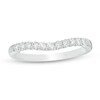 Thumbnail Image 1 of Previously Owned - 1/4 CT. T.W. Diamond Contour Wedding Band in 14K White Gold