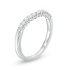 Thumbnail Image 2 of Previously Owned - 1/4 CT. T.W. Diamond Contour Wedding Band in 14K White Gold