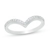 Thumbnail Image 1 of Previously Owned - 1/6 CT. T.W. Diamond Chevron Vintage-Style Anniversary Band in 10K White Gold