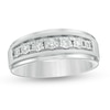 Thumbnail Image 1 of Previously Owned - 1/6 CT. T.W. Diamond Seven Stone Wedding Band in Sterling Silver
