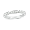 Thumbnail Image 1 of Previously Owned - 1/5 CT. T.W. Diamond Art Deco Vintage-Style Band in 10K White Gold
