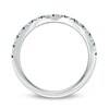 Thumbnail Image 3 of Previously Owned - Vera Wang Love Collection Blue Sapphire and 1/15 CT. T.W. Diamond Contour Band in 14K White Gold