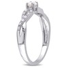 Thumbnail Image 1 of Previously Owned - Opal and Diamond Accent Double Infinity Shank Ring in Sterling Silver