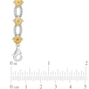 Thumbnail Image 2 of Previously Owned - 5.0mm Cushion-Cut Citrine and 1/6 CT. T.W. Diamond Link Bracelet in Sterling Silver - 7.5"