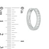 Thumbnail Image 2 of Previously Owned - 1/2 CT. T.W. Diamond Huggie Hoop Earrings in 10K White Gold