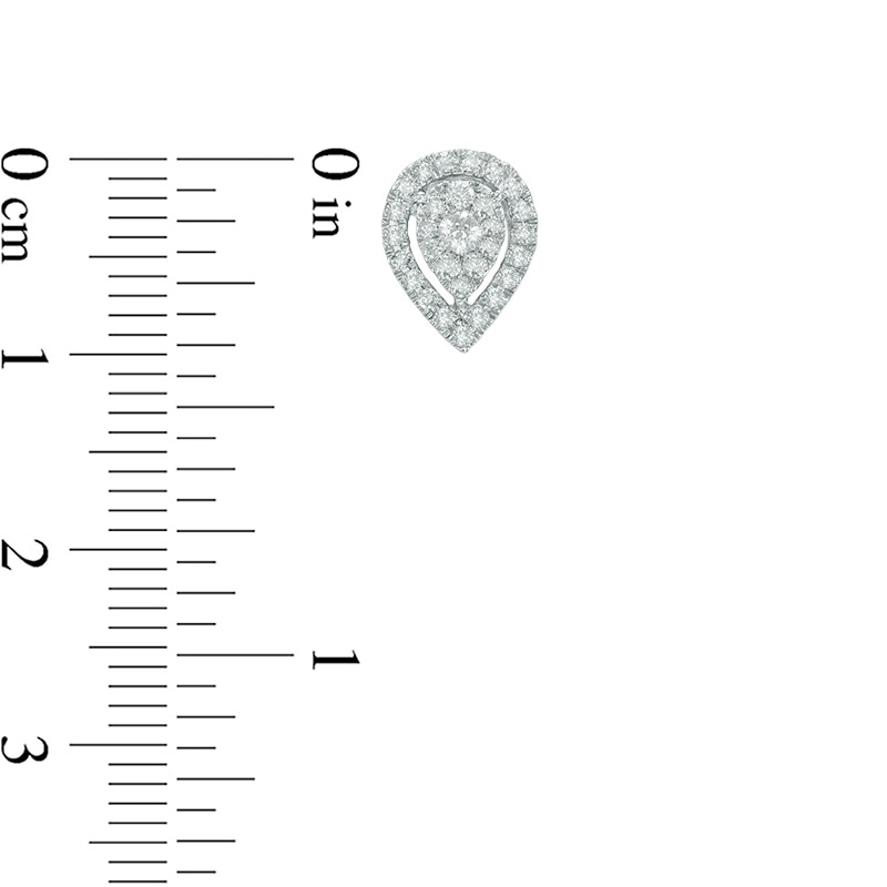 Main Image 2 of Previously Owned - 1/2 CT. T.W. Composite Diamond Pear-Shaped Stud Earrings in 10K White Gold