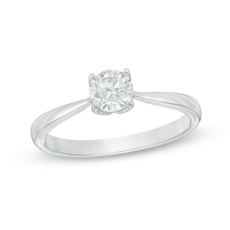 Main Image 1 of Previously Owned - Love's Destiny by Zales 1/2 CT. T.W. Diamond Solitaire Engagement Ring in 14K White Gold (I/I1)