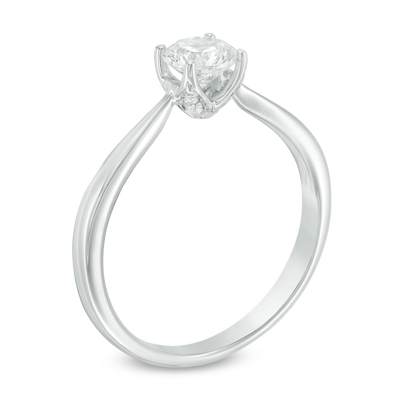 Main Image 2 of Previously Owned - Love's Destiny by Zales 1/2 CT. T.W. Diamond Solitaire Engagement Ring in 14K White Gold (I/I1)
