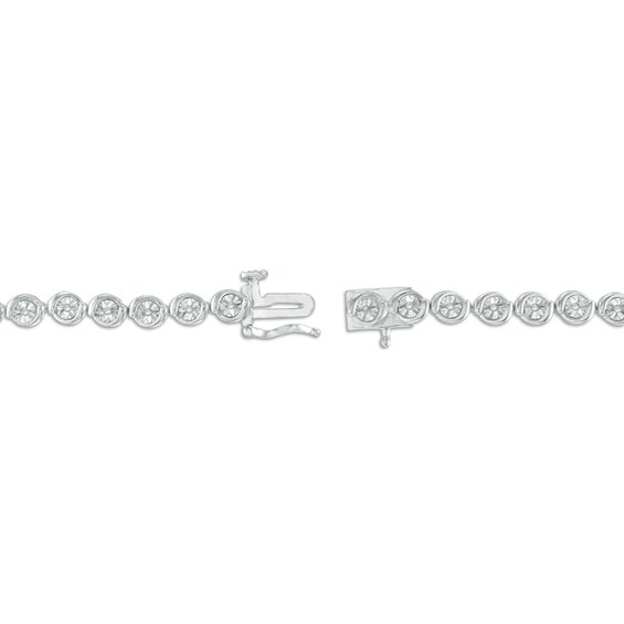 Previously Owned - 1/10 CT. T.w. Diamond Orbit Bracelet in Sterling Silver - 7.25"