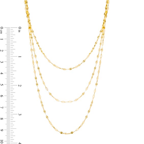 Previously Owned - Made in Italy Triple-Strand Necklace in 14K Gold - 20"