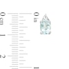 Thumbnail Image 2 of Previously Owned - Oval Aquamarine and Diamond Accent Swirl Top Drop Earrings in 10K White Gold