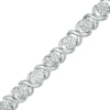Thumbnail Image 1 of Previously Owned - 1/2 CT. T.W. Composite Diamond "XO" Bracelet in Sterling Silver - 7.25"