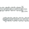 Thumbnail Image 3 of Previously Owned - 1/2 CT. T.W. Composite Diamond "XO" Bracelet in Sterling Silver - 7.25"