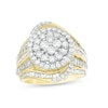 Thumbnail Image 1 of Previously Owned - 2 CT. T.W. Composite Diamond Frame Bypass Multi-Row Ring in 10K Gold