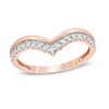 Thumbnail Image 1 of Previously Owned - 1/4 CT. T.W. Diamond Double Row Chevron Anniversary Band in 10K Rose Gold