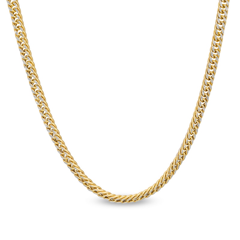 Main Image 1 of Previously Owned - Made in Italy Men's 3.0mm Diamond-Cut Cuban Curb Chain Necklace in 10K Two-Tone Gold - 20"