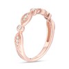 Thumbnail Image 3 of Previously Owned - 1/8 CT. T.W. Diamond Alternating Marquise and Circles Stackable Band in 10K Rose Gold