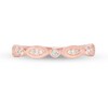 Thumbnail Image 4 of Previously Owned - 1/8 CT. T.W. Diamond Alternating Marquise and Circles Stackable Band in 10K Rose Gold