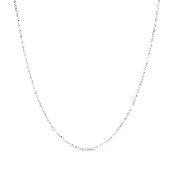 Previously Owned - Made in Italy 0.7mm Box Chain Necklace in 10K White Gold - 18"