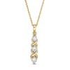 Thumbnail Image 1 of Previously Owned - 1/3 CT. T.W. Diamond Three Stone "XO" Pendant in 10K Gold