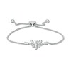 Thumbnail Image 1 of Previously Owned - Diamond Accent Butterfly Bolo Bracelet in Sterling Silver - 9.5"