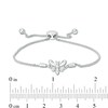Thumbnail Image 3 of Previously Owned - Diamond Accent Butterfly Bolo Bracelet in Sterling Silver - 9.5"