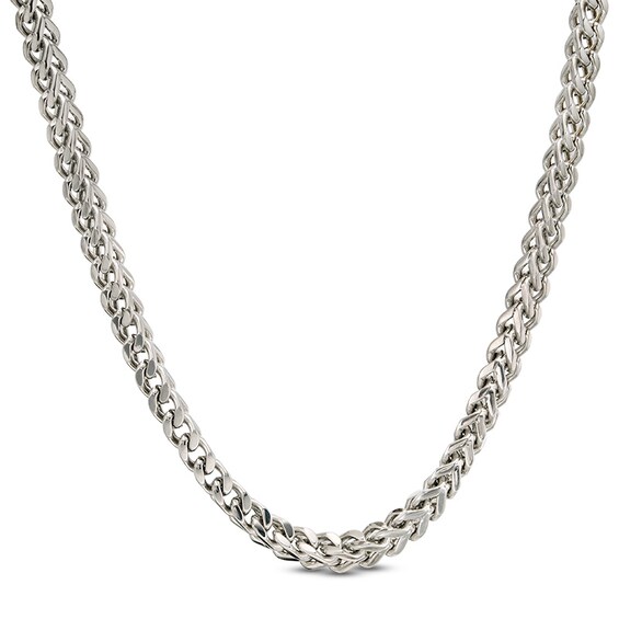 Previously Owned - Men's 3.25mm Franco Snake Chain Necklace in Stainless Steel - 24"