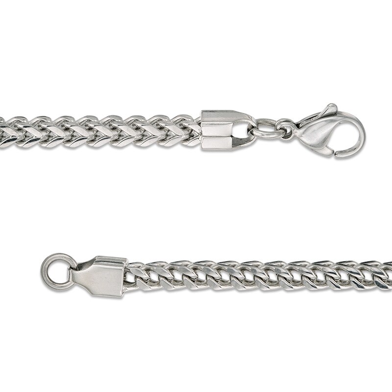 Main Image 2 of Previously Owned - Men's 3.25mm Franco Snake Chain Necklace in Stainless Steel - 24"